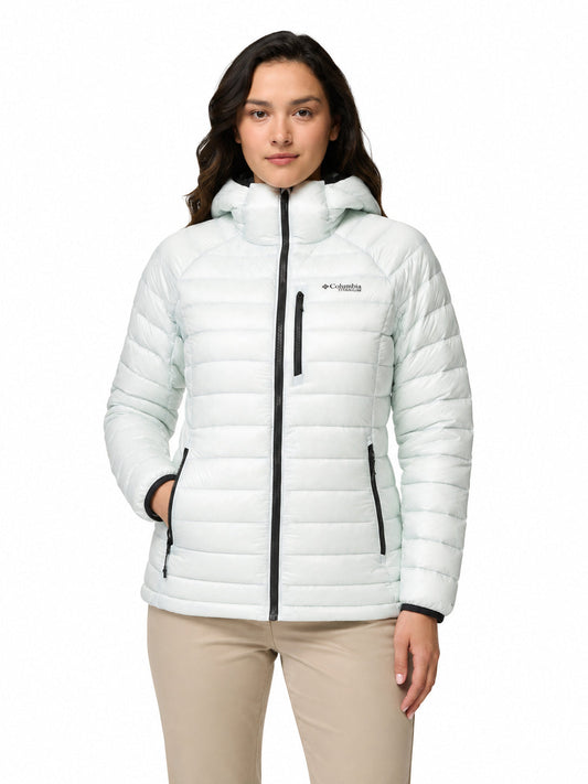 women green omni heat arctic arctic crest down jacket