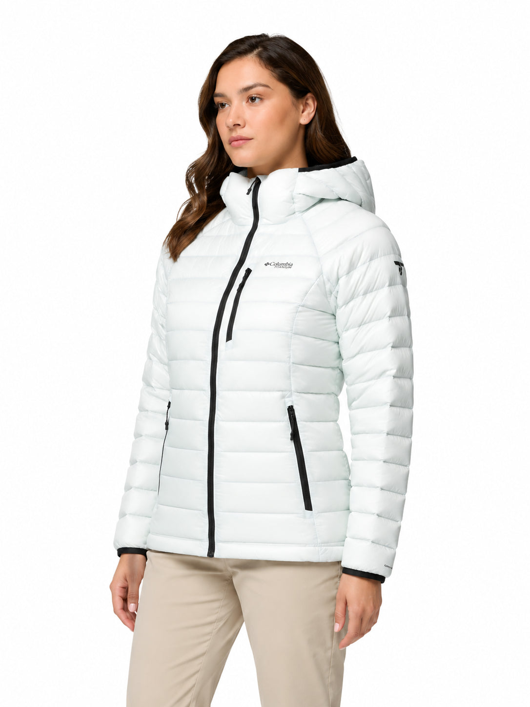 women green omni heat arctic arctic crest down jacket