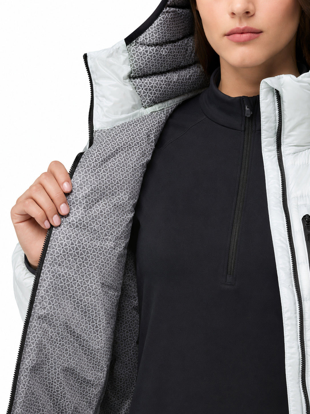 women green omni heat arctic arctic crest down jacket