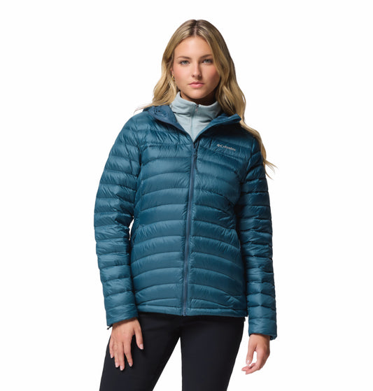 Columbia Women Blue Omni-Shield Corelite Hooded Down Jacket