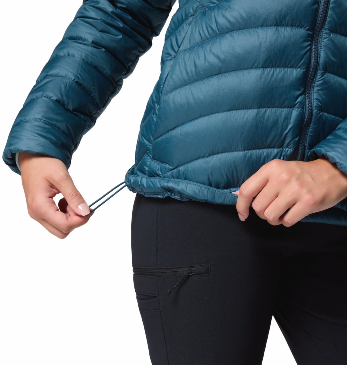 Columbia Women Blue Omni-Shield Corelite Hooded Down Jacket