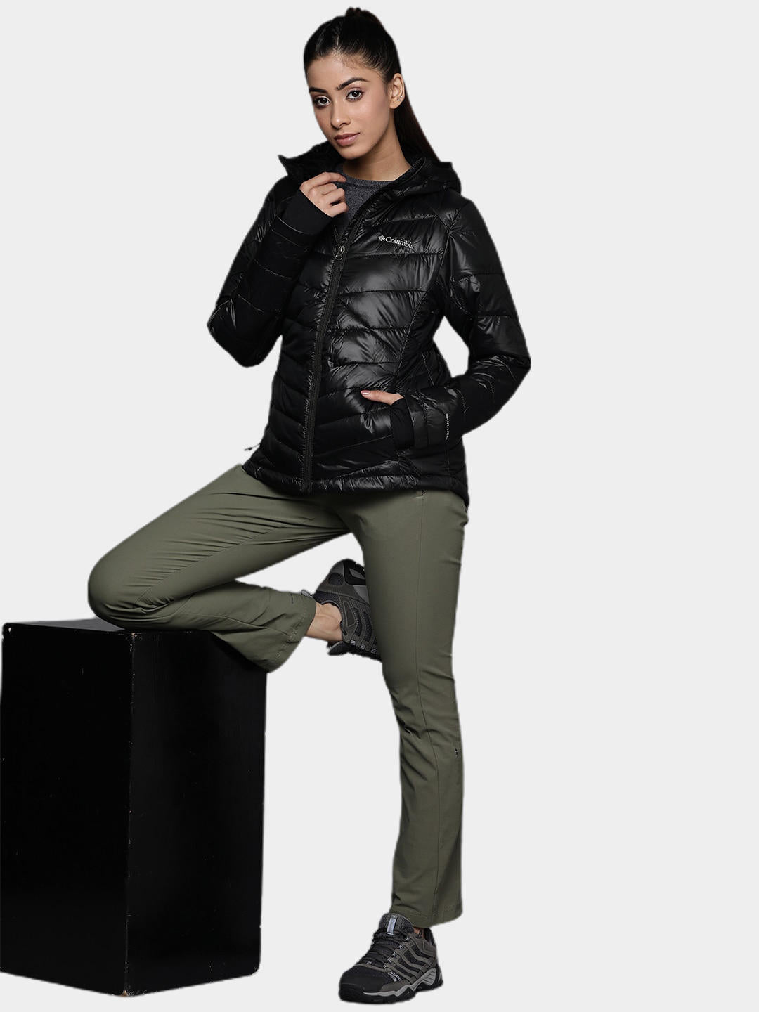 Columbia Women Black Joy Peak Hooded Jacket