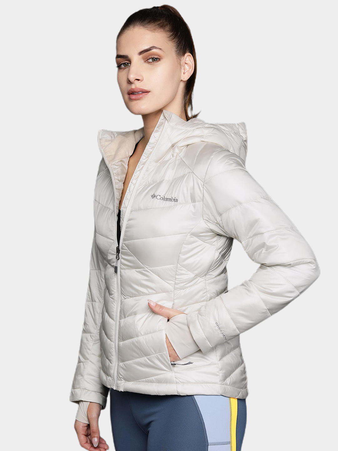 Columbia Women White Joy Peak Hooded Jacket