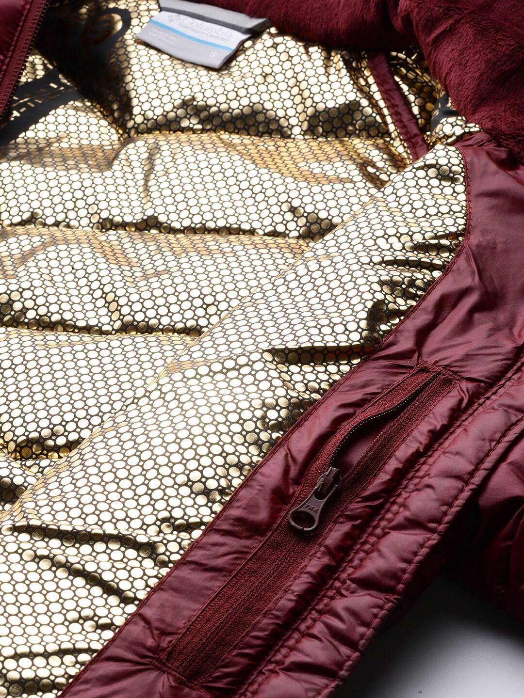Columbia Women Maroon Joy Peak Hooded Jacket