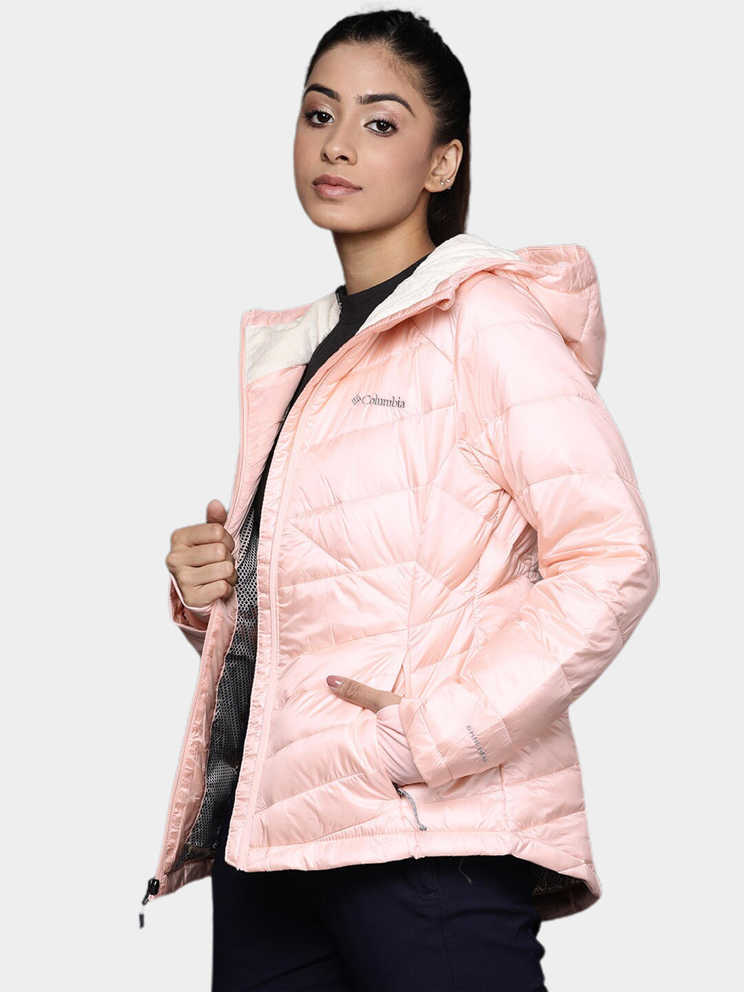 Columbia Women Peach Joy Peak Hooded Jacket