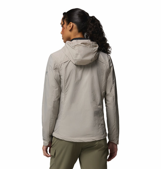 Columbia Women Light Grey Omni-Shade Loop Trail III Windbreaker Jacket
