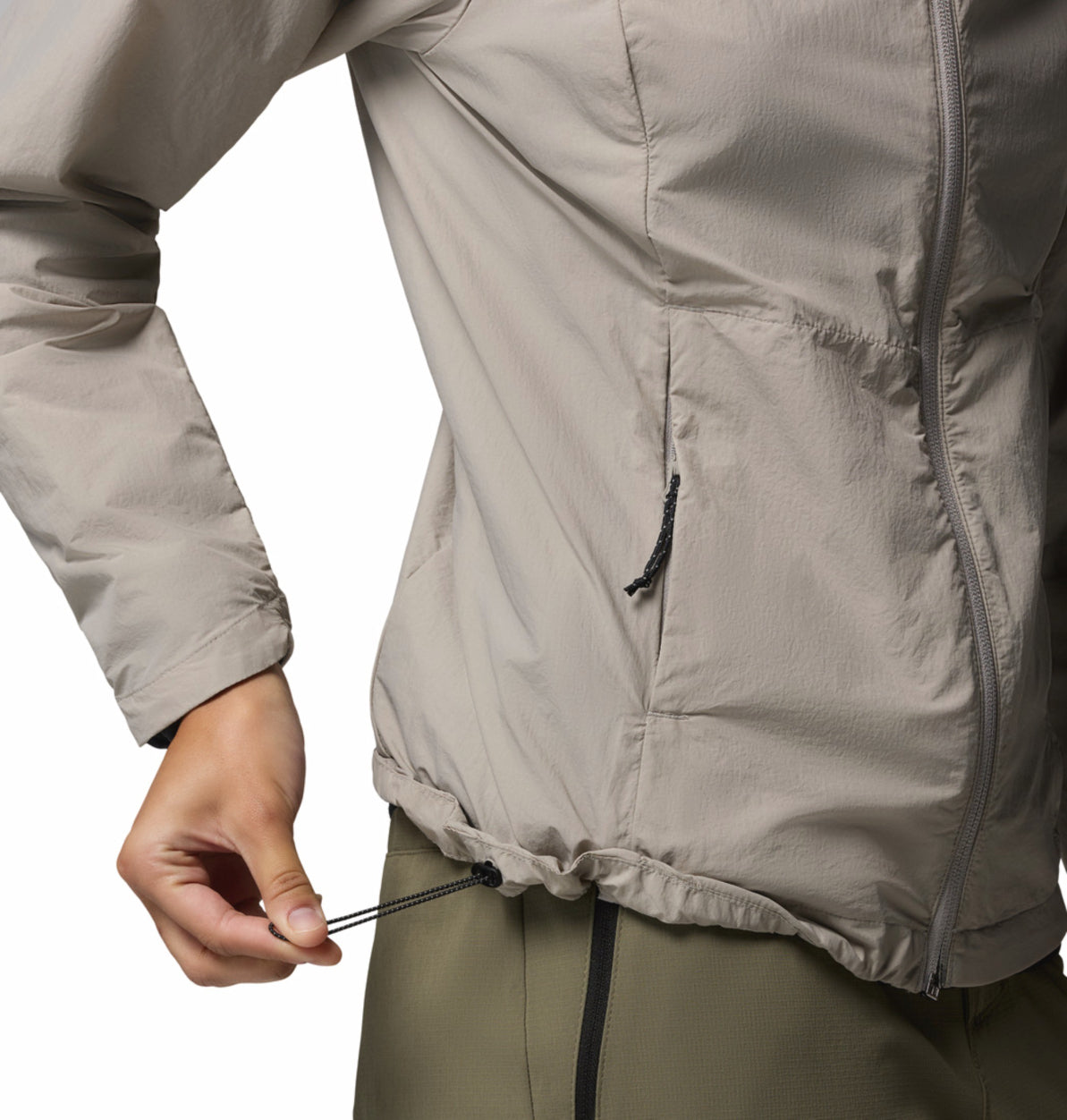 Columbia Women Light Grey Omni-Shade Loop Trail III Windbreaker