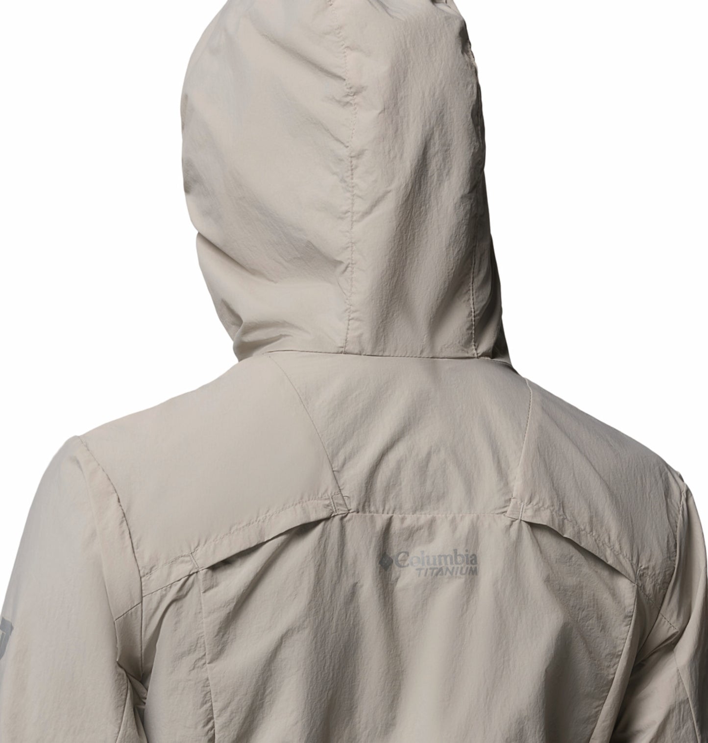 Columbia Women Light Grey Omni-Shade Loop Trail III Windbreaker