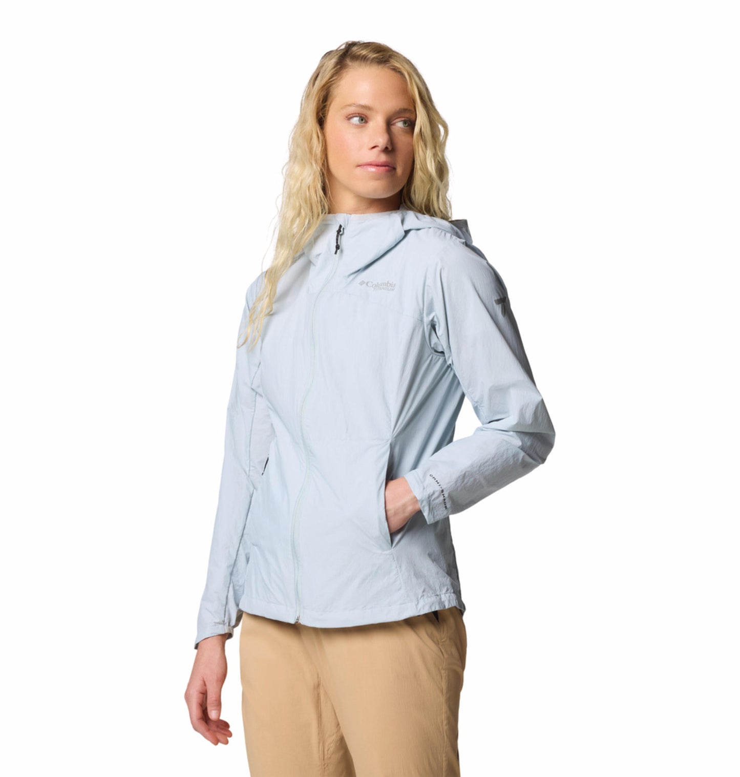 Columbia Womens Blue Omni-Shield Loop Trail III Wind and Water Resistant Jacket