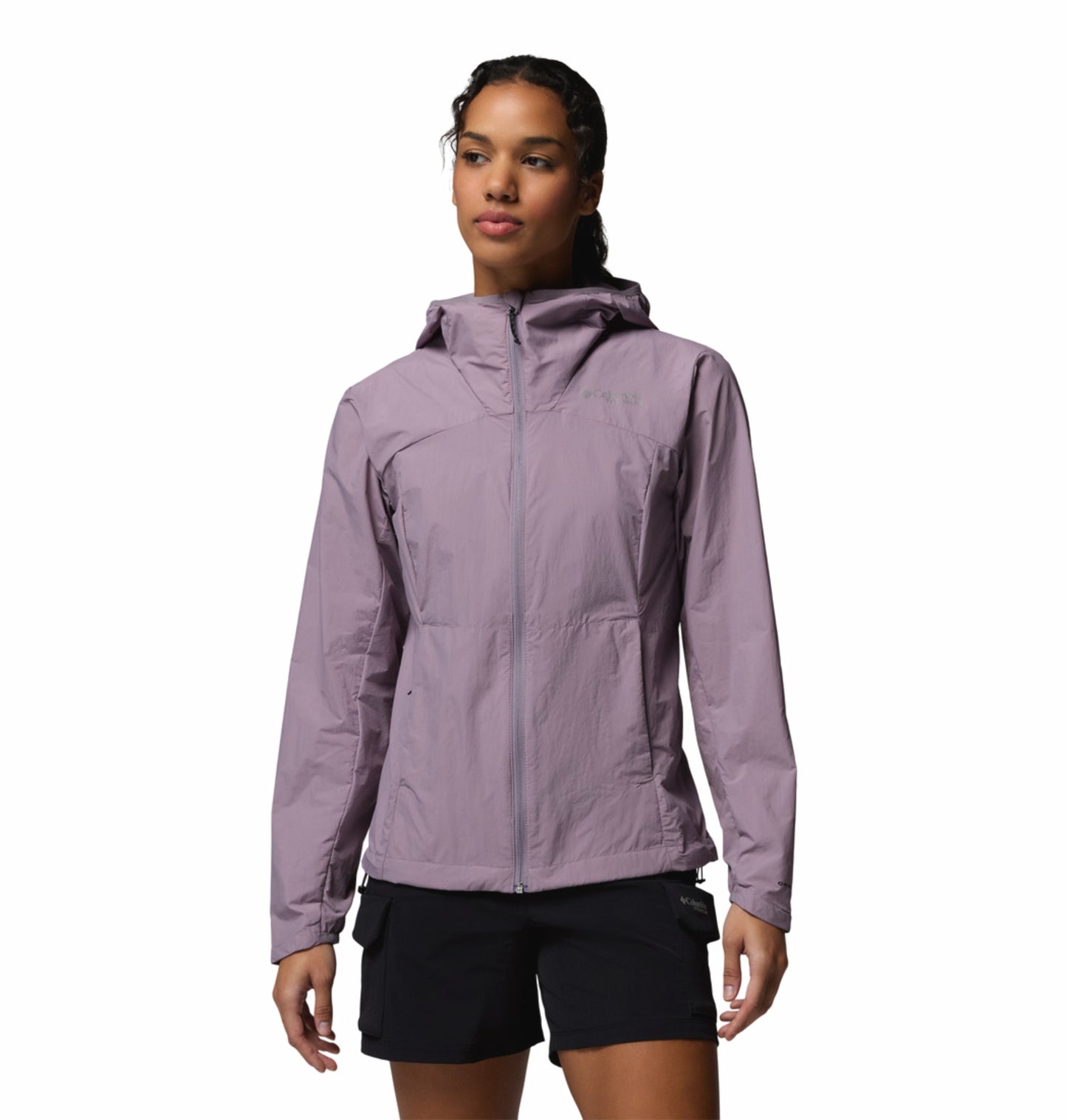 Columbia Women Purple Omni-Shade Loop Trail III Windbreaker Jacket