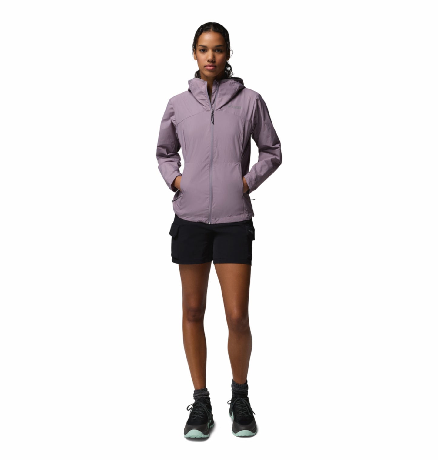 Columbia Women Purple Omni-Shade Loop Trail III Windbreaker Jacket