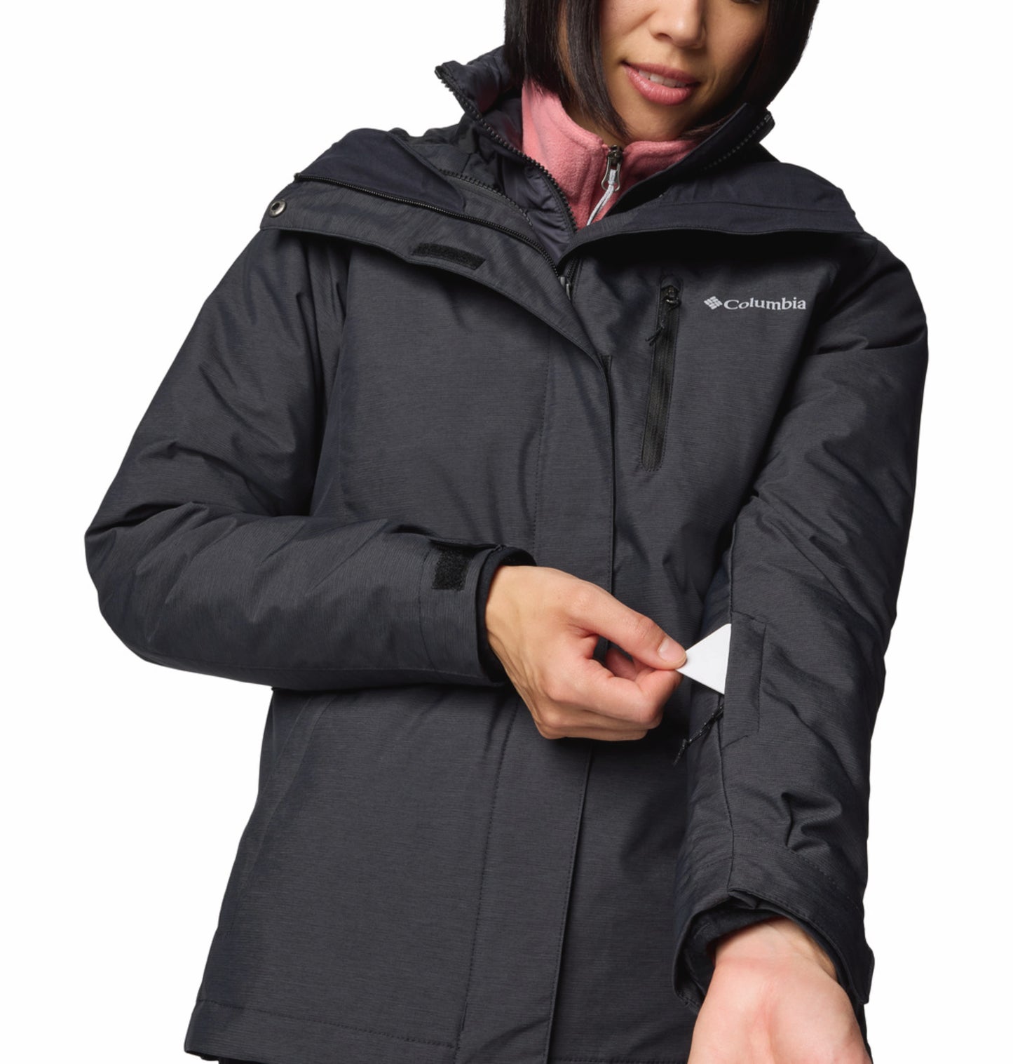 Columbia Women Black Omni-Heat Reflective Whirlibird V Hooded Interchange Jacket