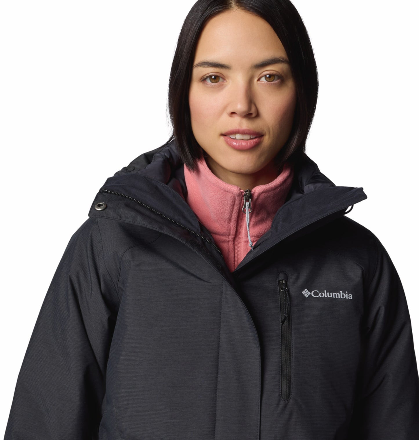 Columbia Women Black Omni-Heat Reflective Whirlibird V Hooded Interchange Jacket