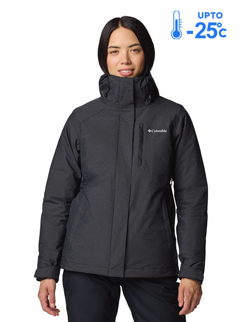 Columbia Women Black Omni-Heat Reflective Whirlibird V Hooded Interchange Jacket