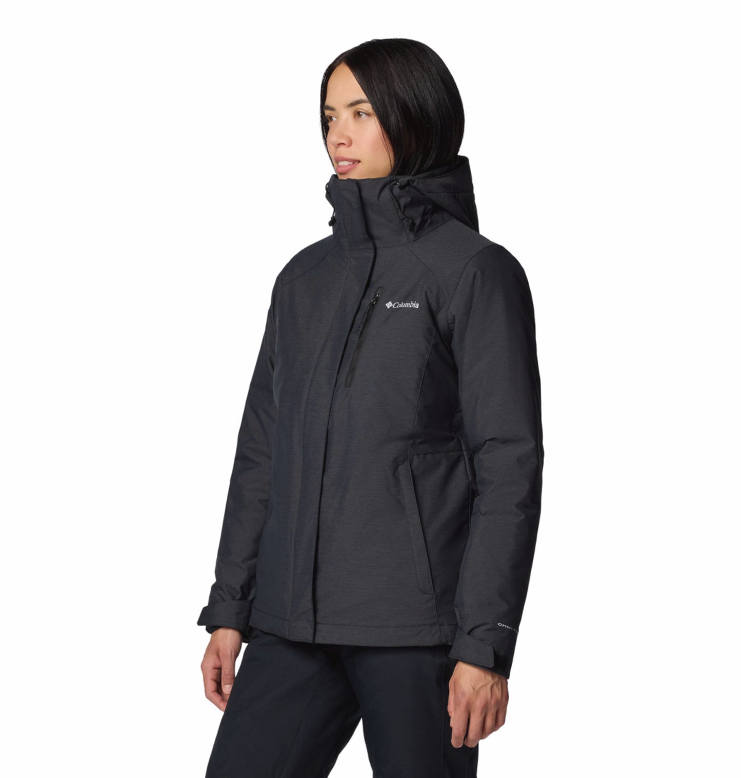 Columbia Women Black Omni-Heat Reflective Whirlibird V Hooded Interchange Jacket