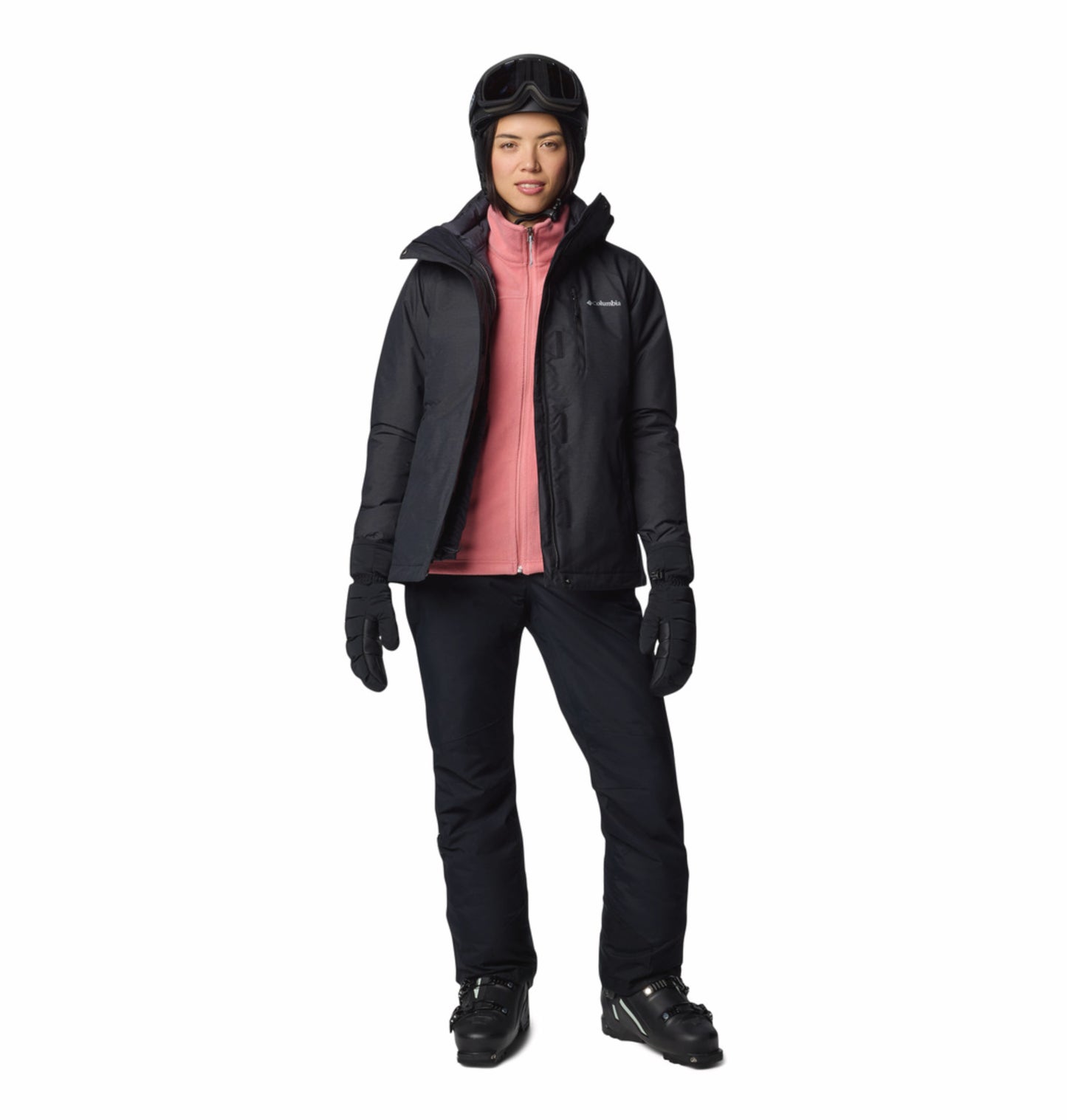 Columbia Women Black Omni-Heat Reflective Whirlibird V Hooded Interchange Jacket