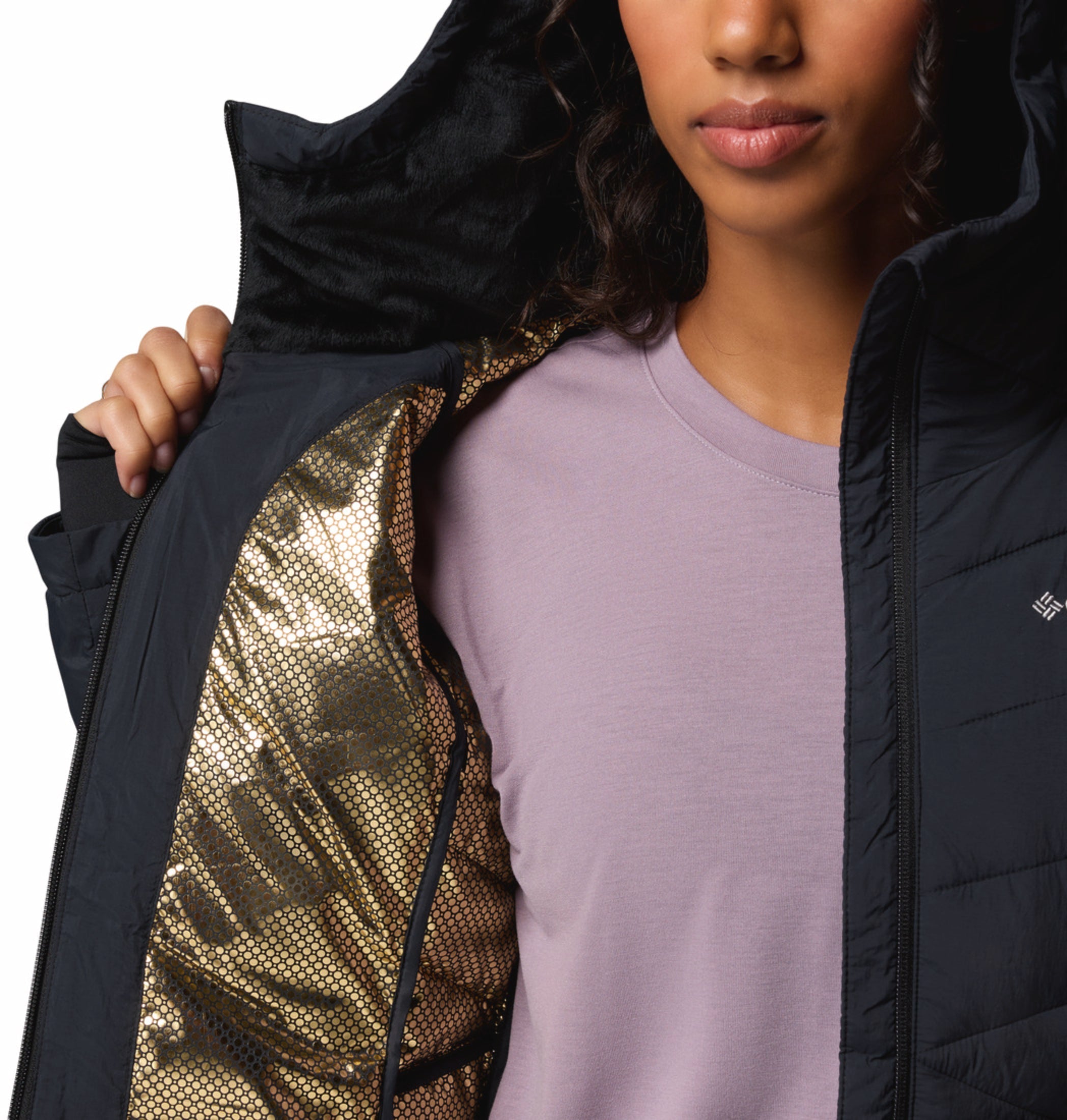 womens black omni heat infinity joy peak ii down jacket