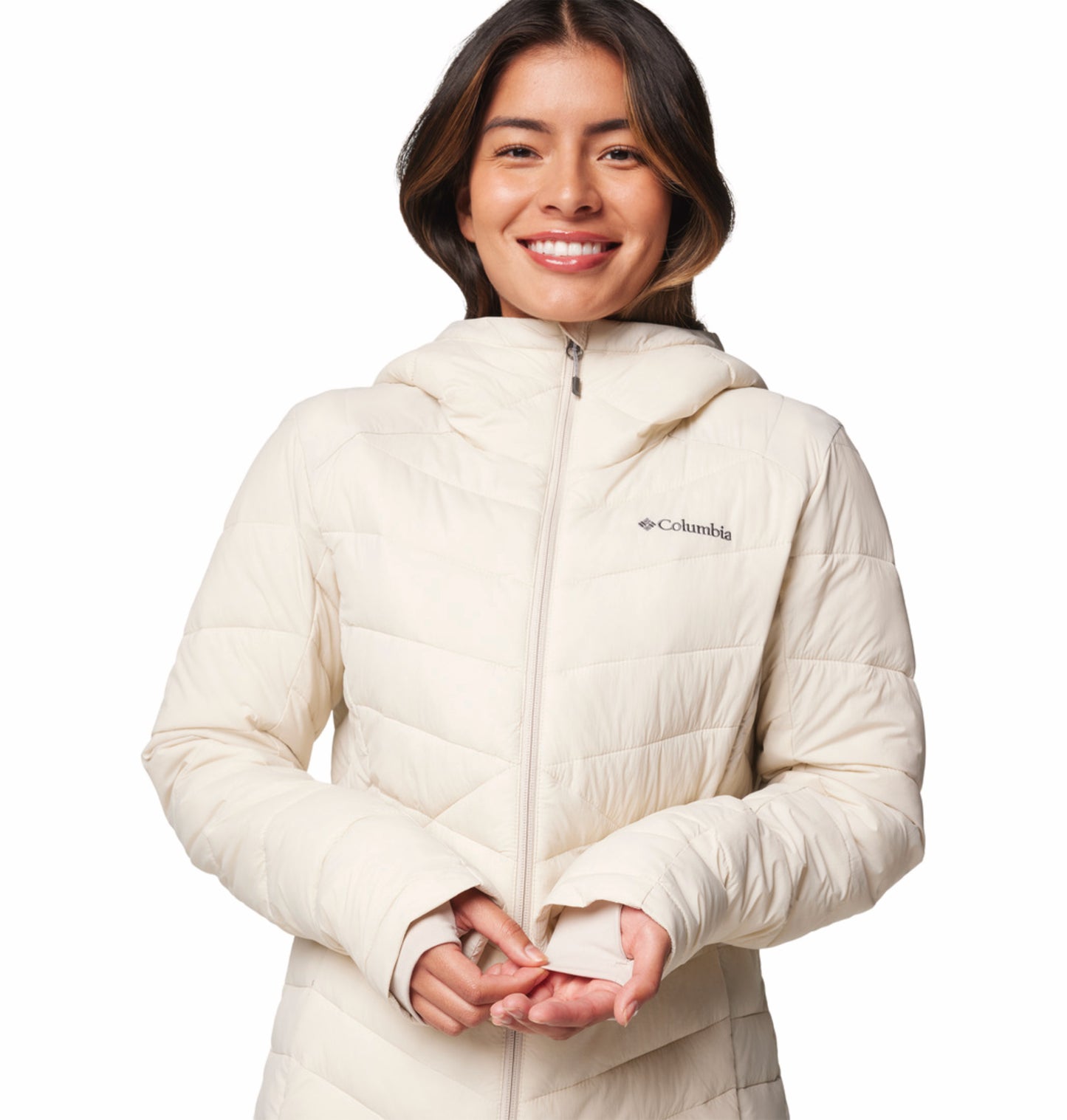 Columbia Women Beige OmniHeat Infinity Joy Peak II Down Jacket