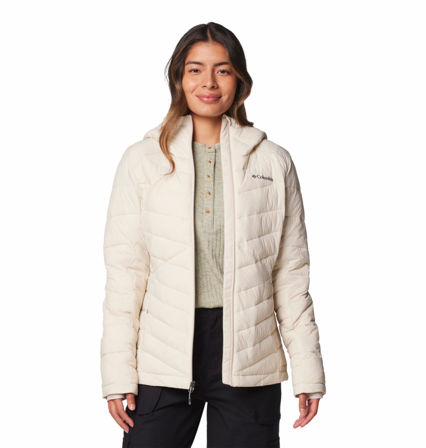 Columbia Women Beige OmniHeat Infinity Joy Peak II Down Jacket