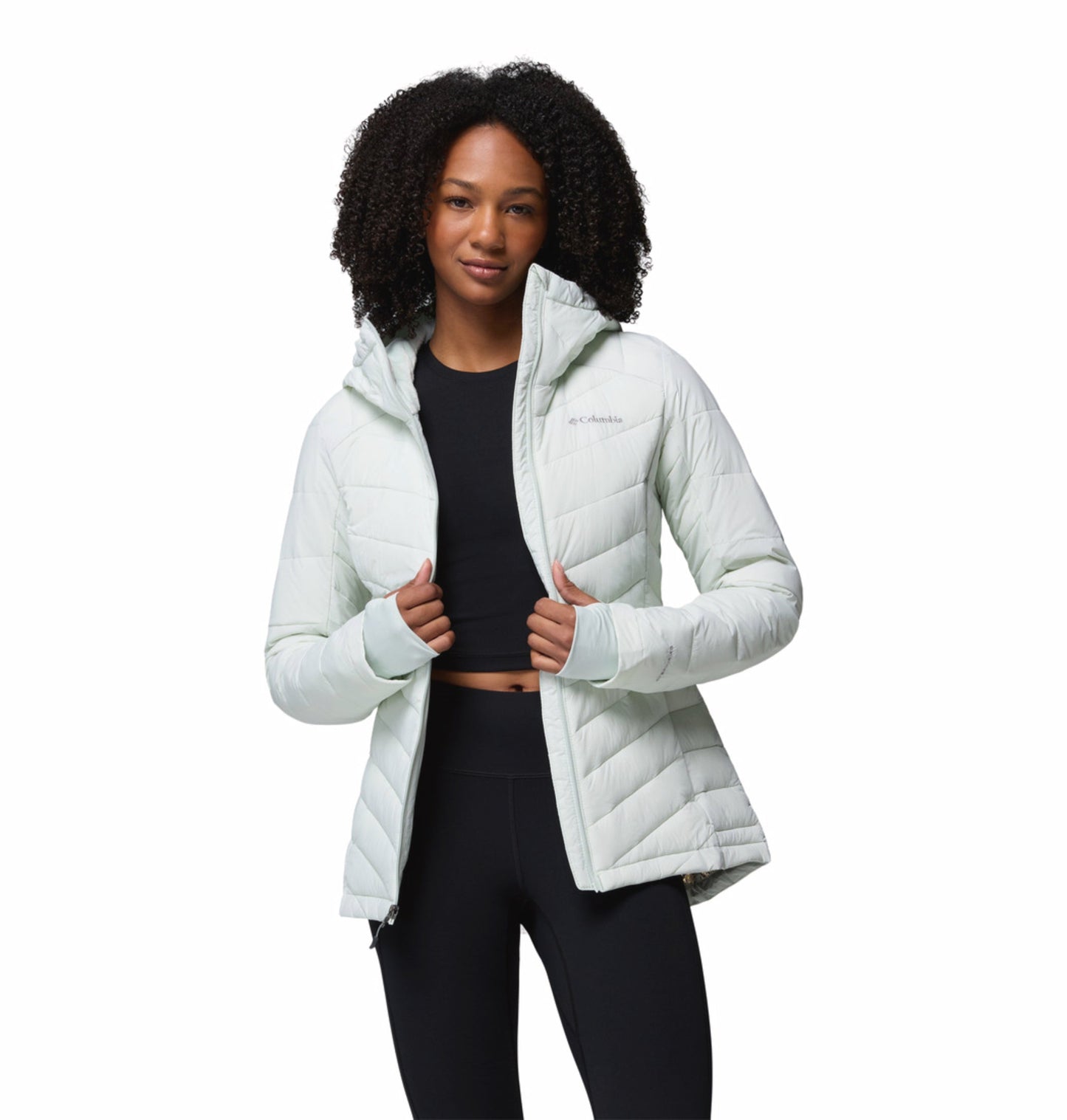 women green omni heat infinity joy peak ii down jacket