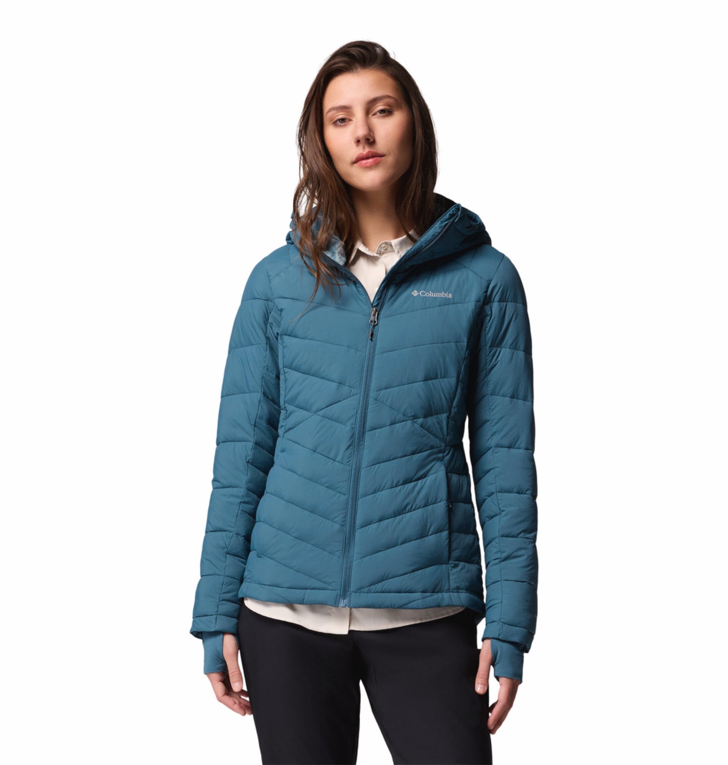 Columbia Women Teal OmniHeat Infinity Joy Peak II Down Jacket
