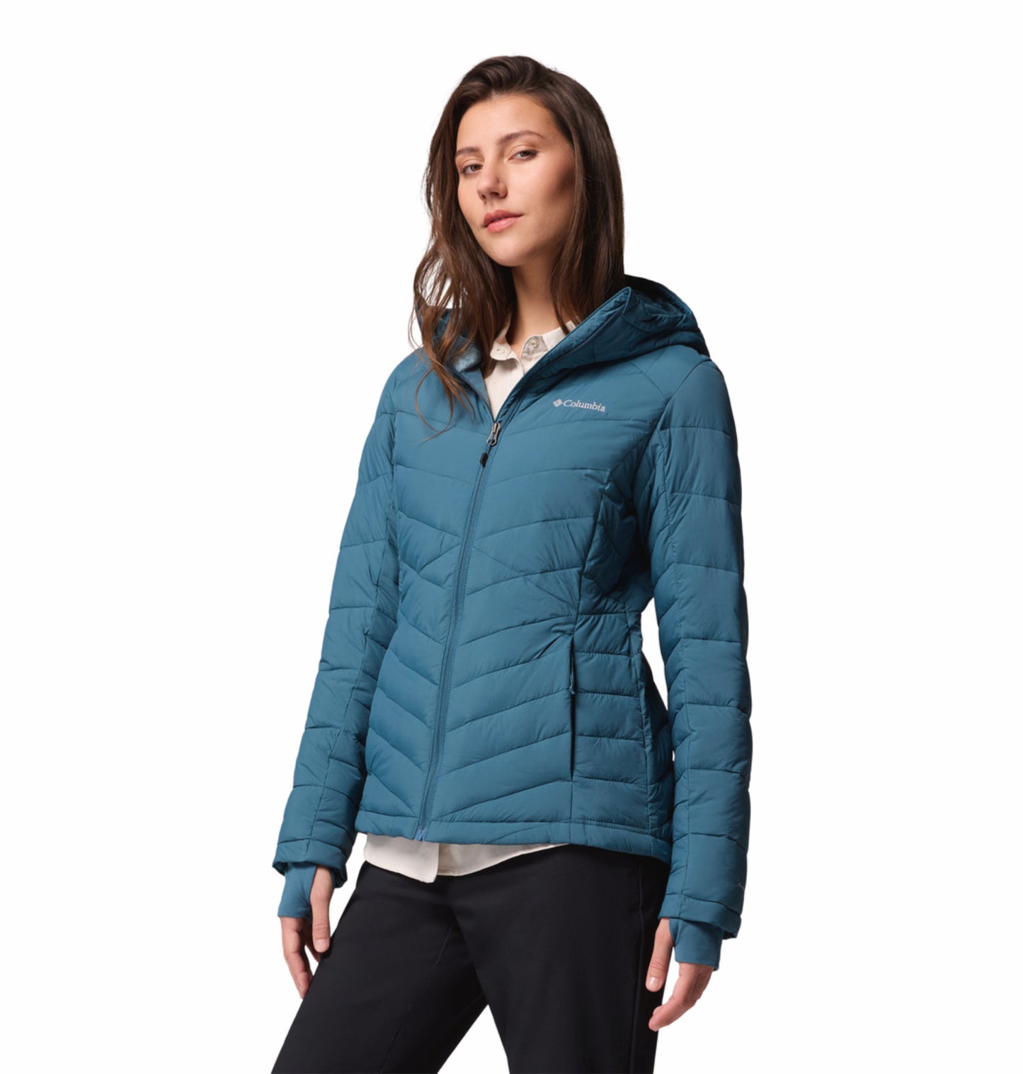 Columbia Women Teal OmniHeat Infinity Joy Peak II Down Jacket