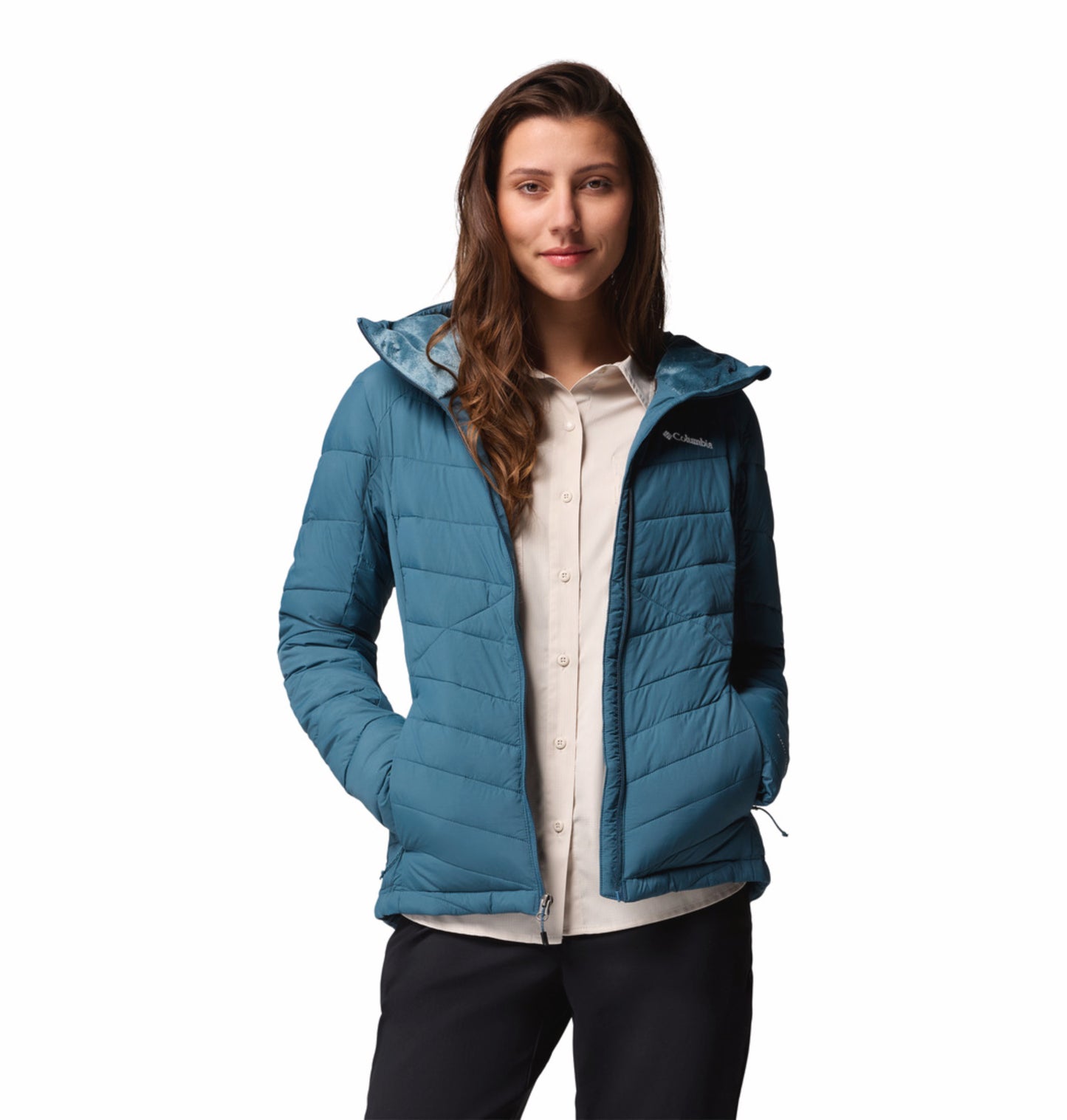 Columbia Women Teal OmniHeat Infinity Joy Peak II Down Jacket
