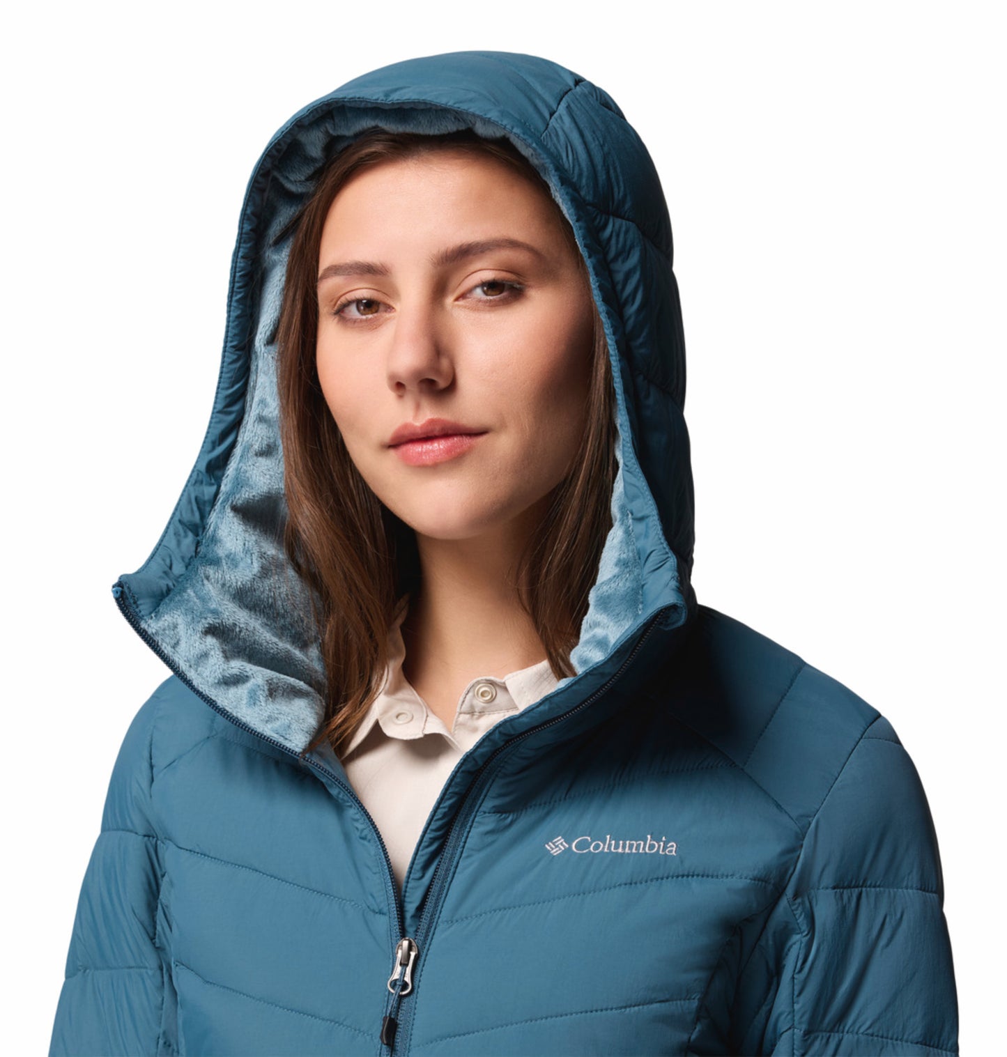 Columbia Women Teal OmniHeat Infinity Joy Peak II Down Jacket