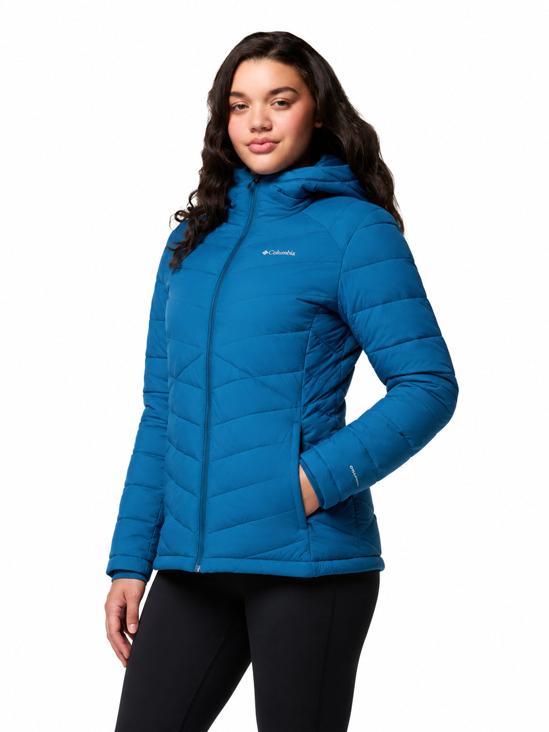 Columbia Women Blue Omni-Heat Infinity Joy Peak II Down Jacket