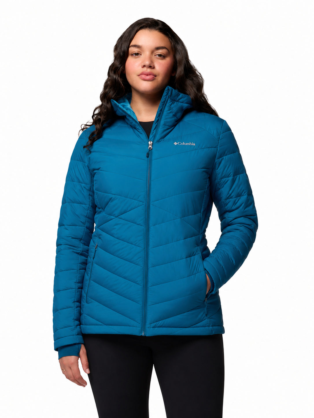 Columbia Women Blue Omni-Heat Infinity Joy Peak II Down Jacket