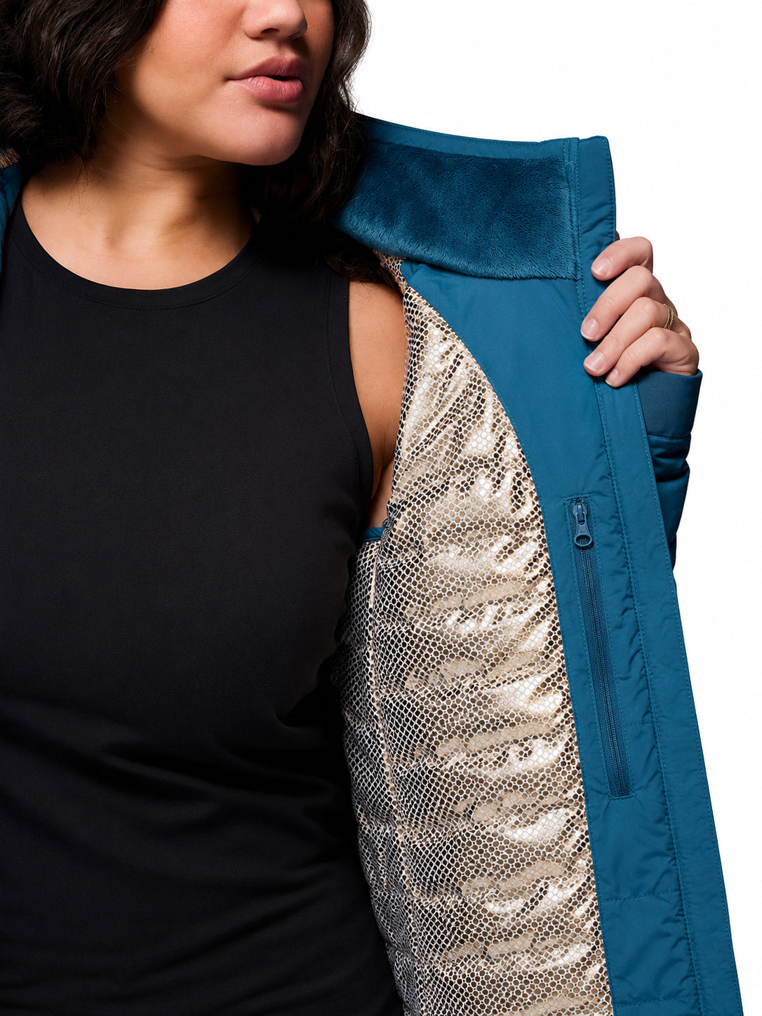 Columbia Women Blue Omni-Heat Infinity Joy Peak II Down Jacket