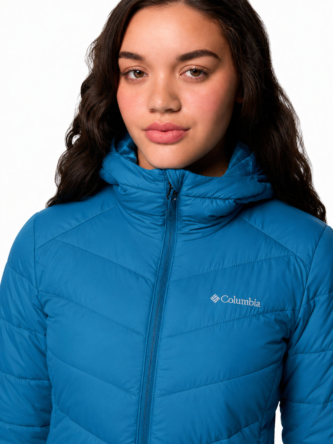 Columbia Women Blue Omni-Heat Infinity Joy Peak II Down Jacket