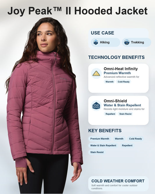Columbia Women Purple Omni-Heat Infinity Joy Peak II Down Jacket