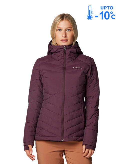 Columbia Women Red Omni-Heat Inifnity Joy Peak II Hooded Down Jacket