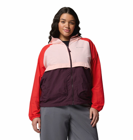 Columbia Women's Pink Omni-Shade Spire Valley Lightweight Windbreaker Jacket