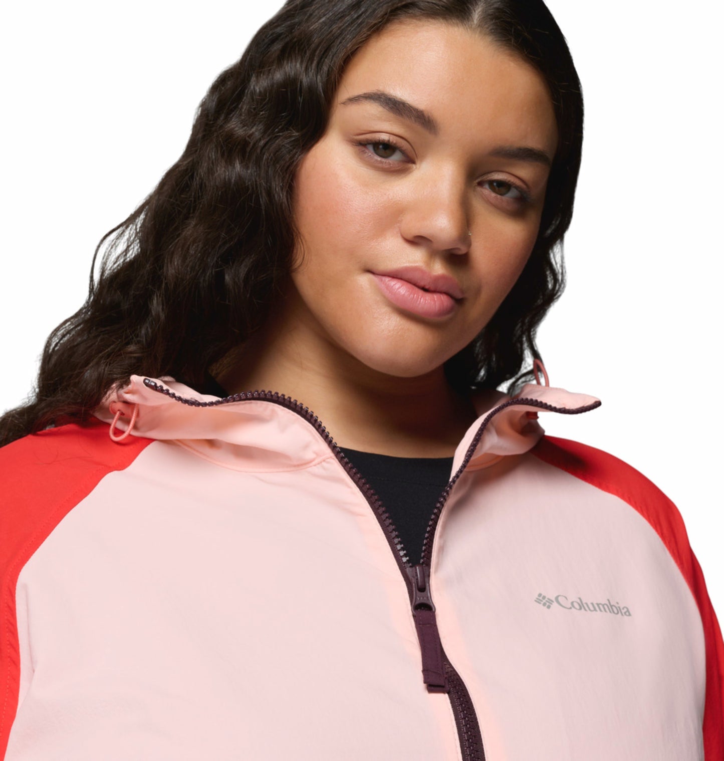 Columbia Women's Pink Omni-Shade Spire Valley Lightweight Windbreaker Jacket