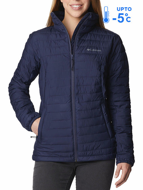 Columbia Women Navy Blue Silver Falls Down Jacket