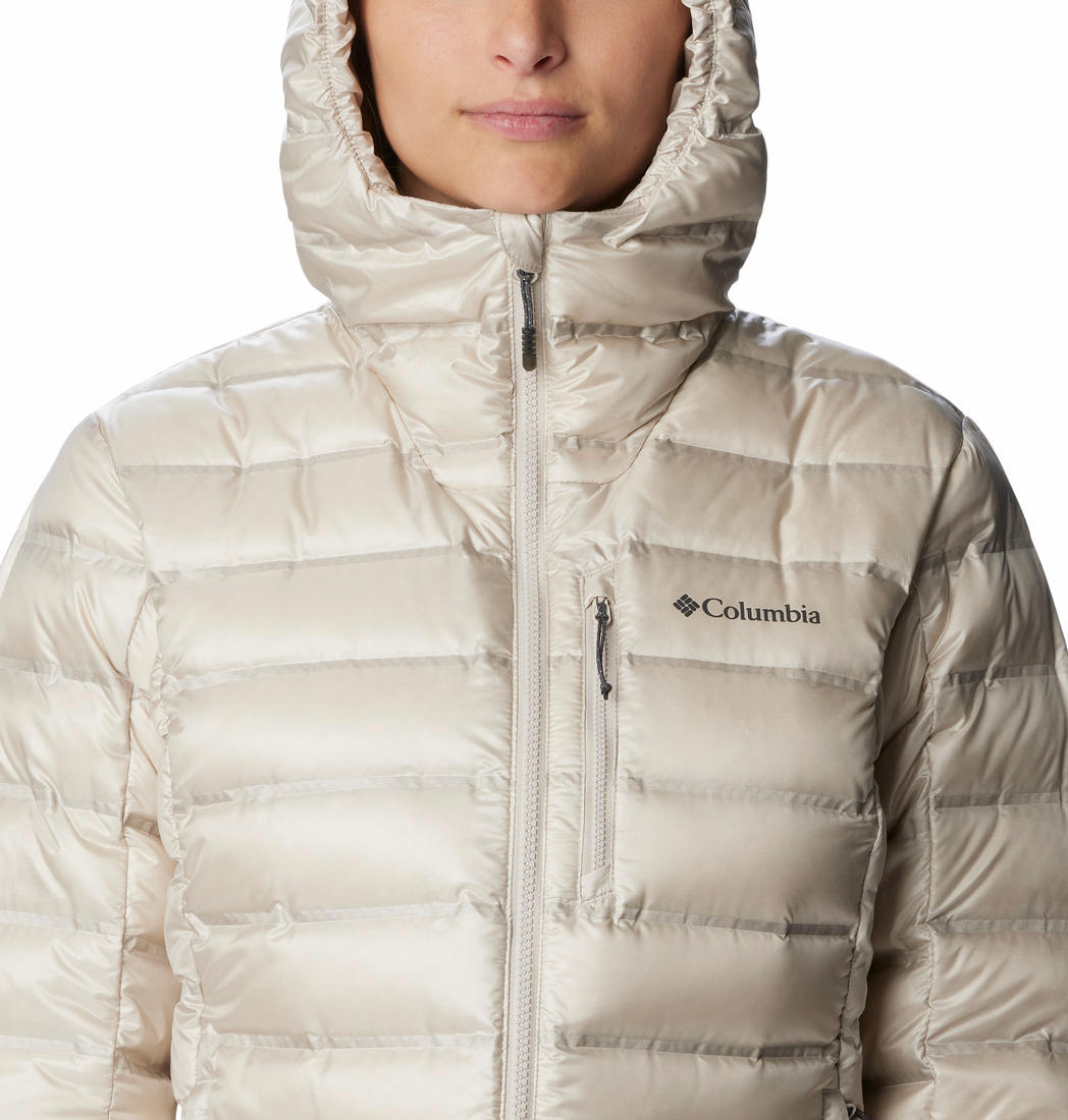 Columbia Women Brown Pebble Peak Down Hooded Jacket
