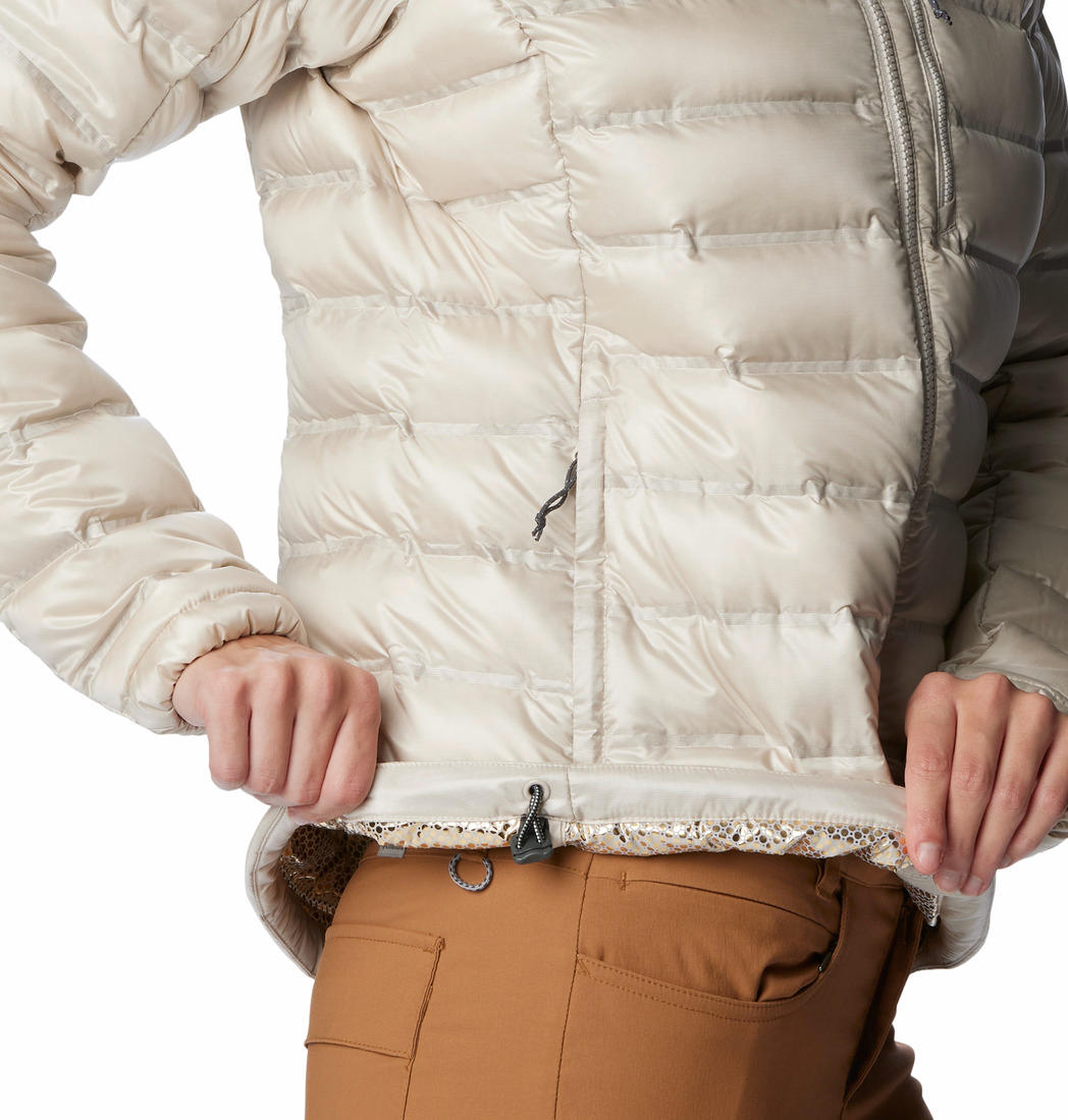 Columbia Women Brown Pebble Peak Down Hooded Jacket