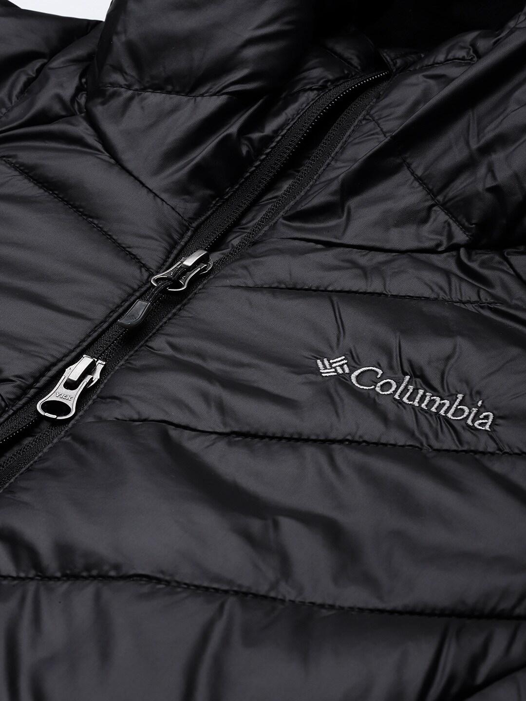 A Women Wearing Columbia Women Black Joy Peak Mid Jacket