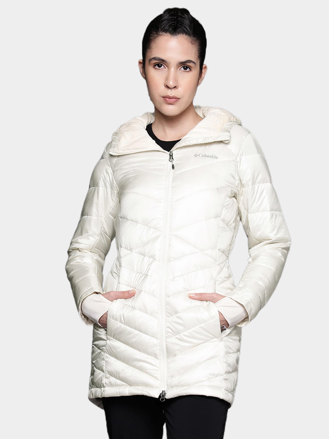 Columbia Women White Joy Peak Mid Jacket