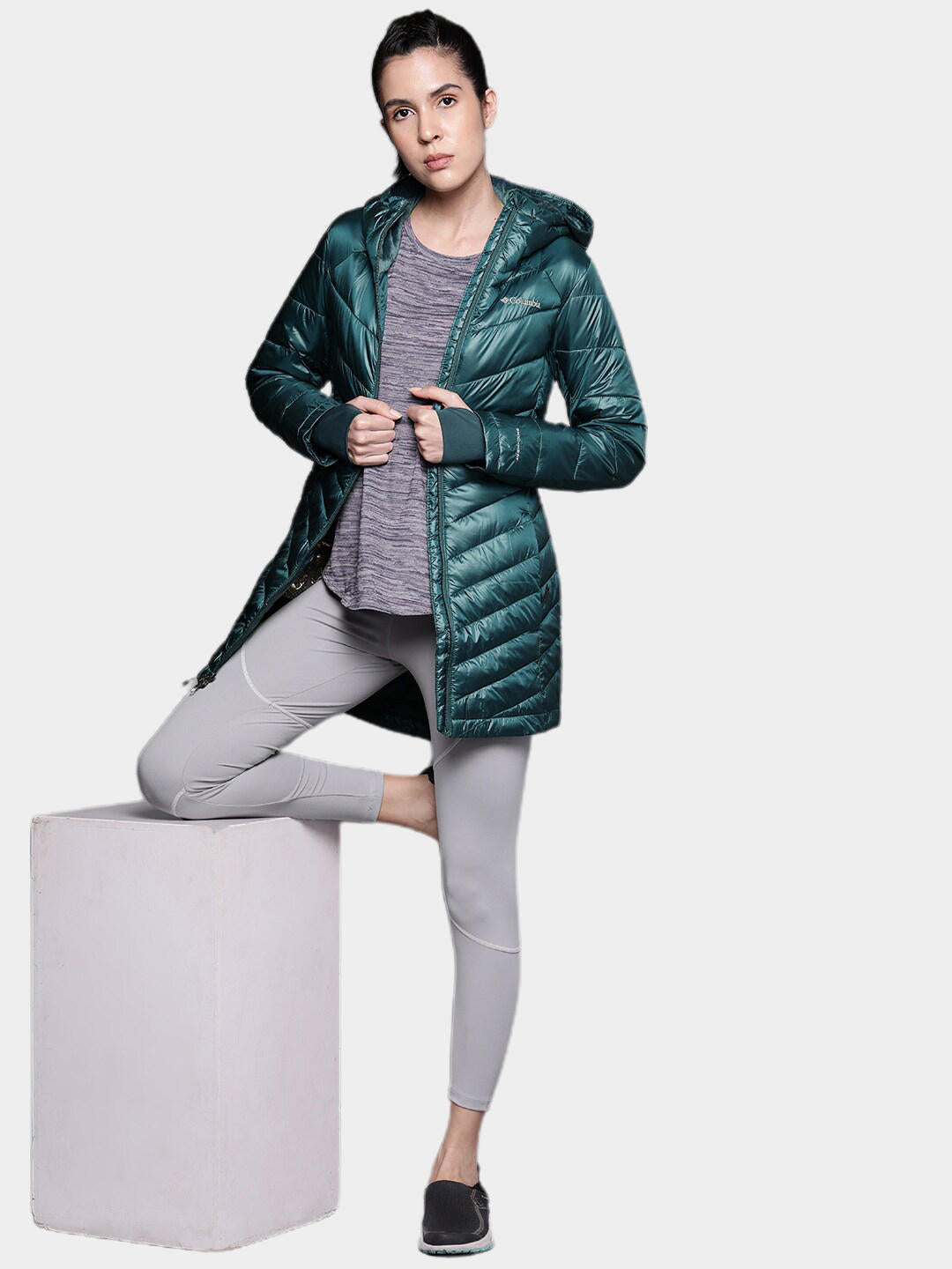 Columbia Women Navy Blue Joy Peak Mid Jacket