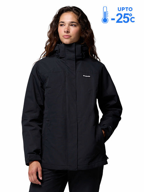 Columbia Women Black Omni-Heat Reflective Bugaboo IV Interchangeable Jacket