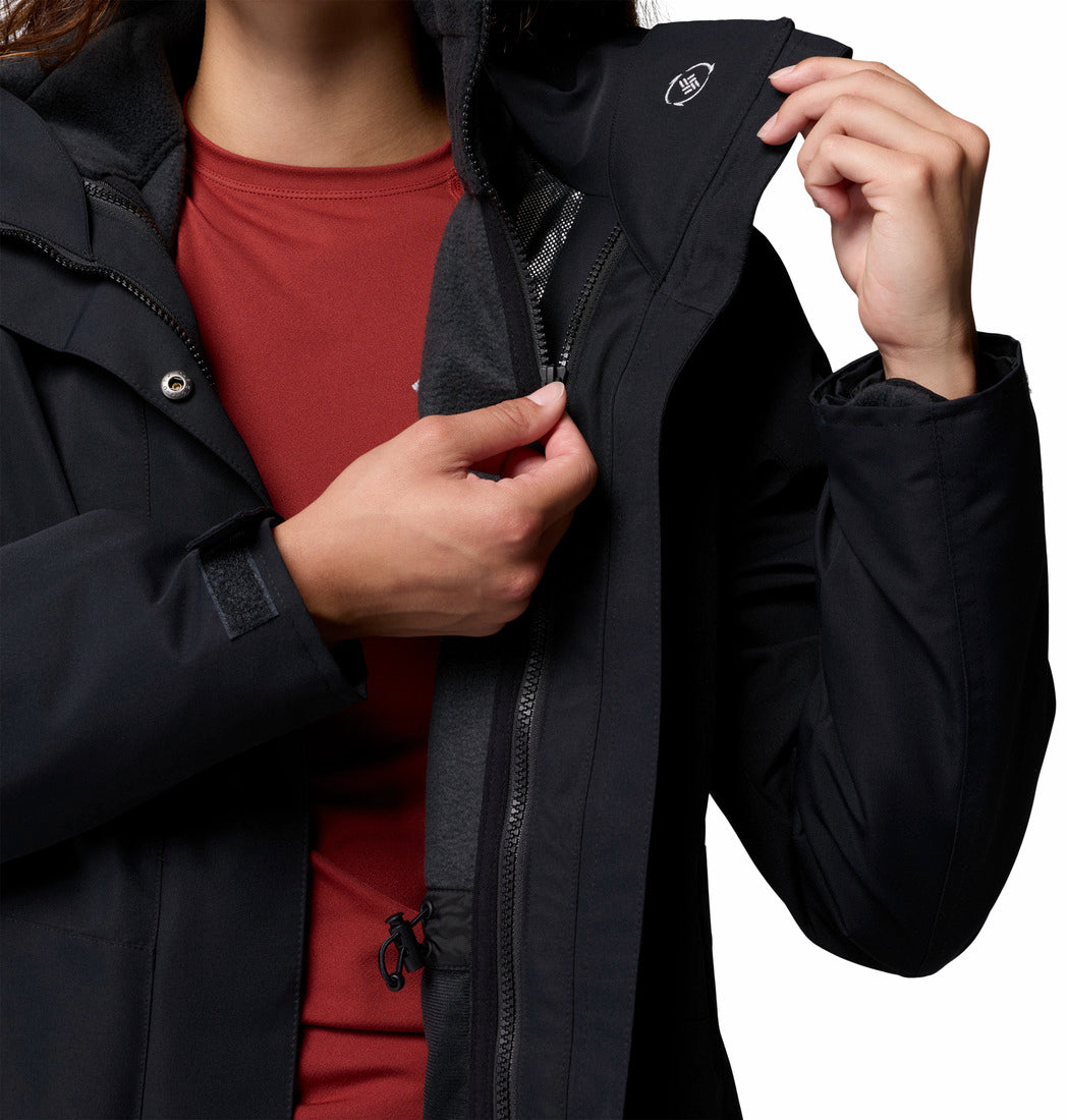 Columbia Women Black Omni-Heat Reflective Bugaboo IV Interchangeable Jacket