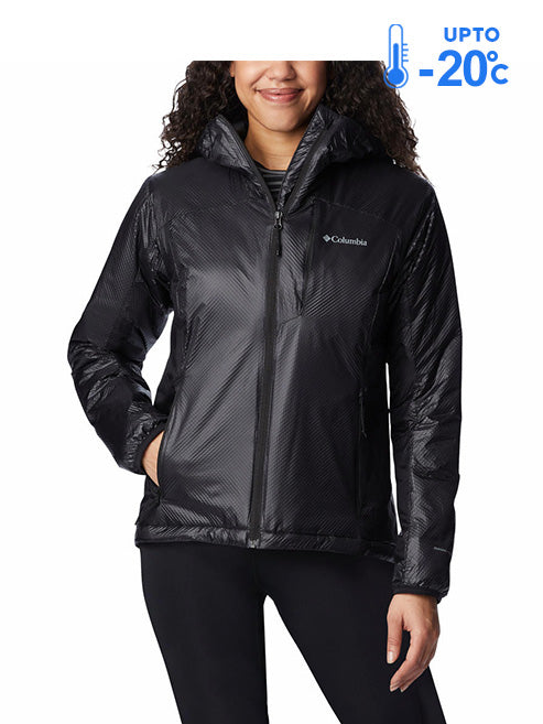 Columbia Women’s Black Omni-Heat Infinity Arch Rock II Hooded Down Jacket