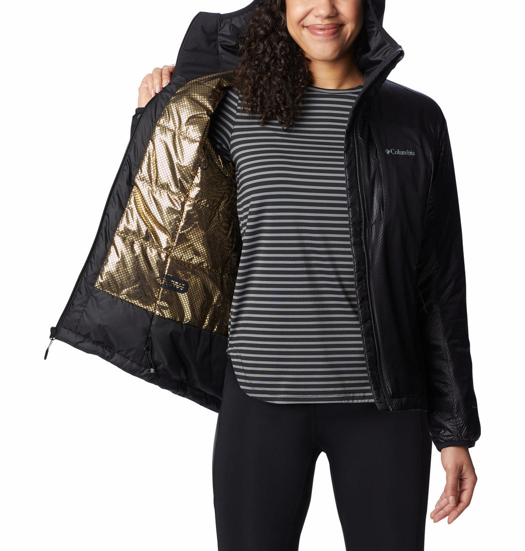 Columbia Womens Black Arch Rock II Hooded Jacket