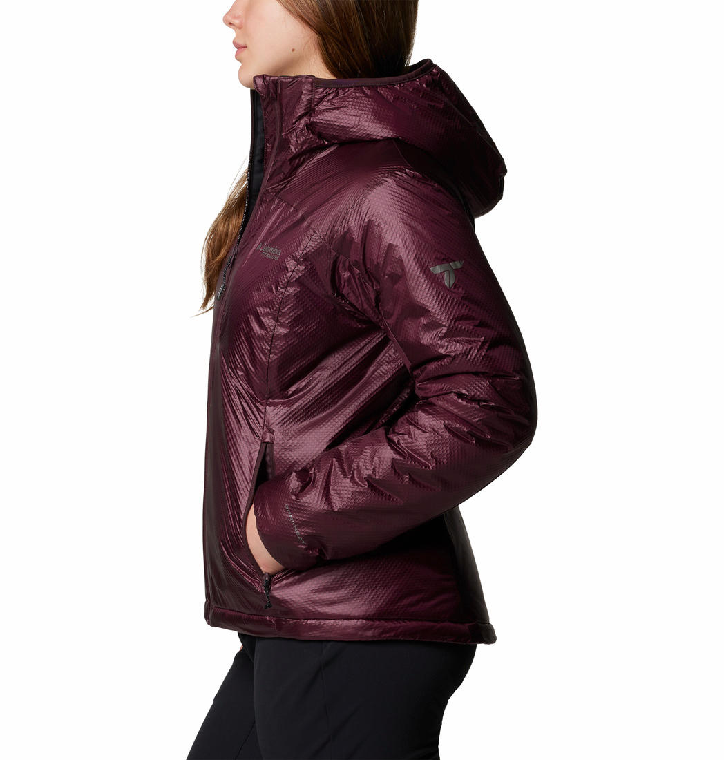 Columbia Womens Red Arch Rock II Hooded Jacket