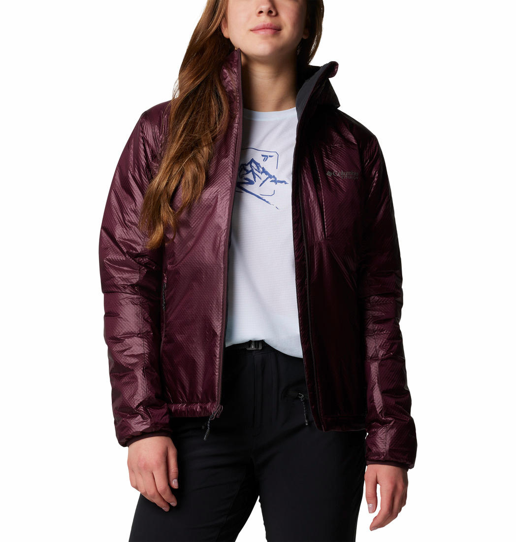Columbia Womens Red Arch Rock II Hooded Jacket
