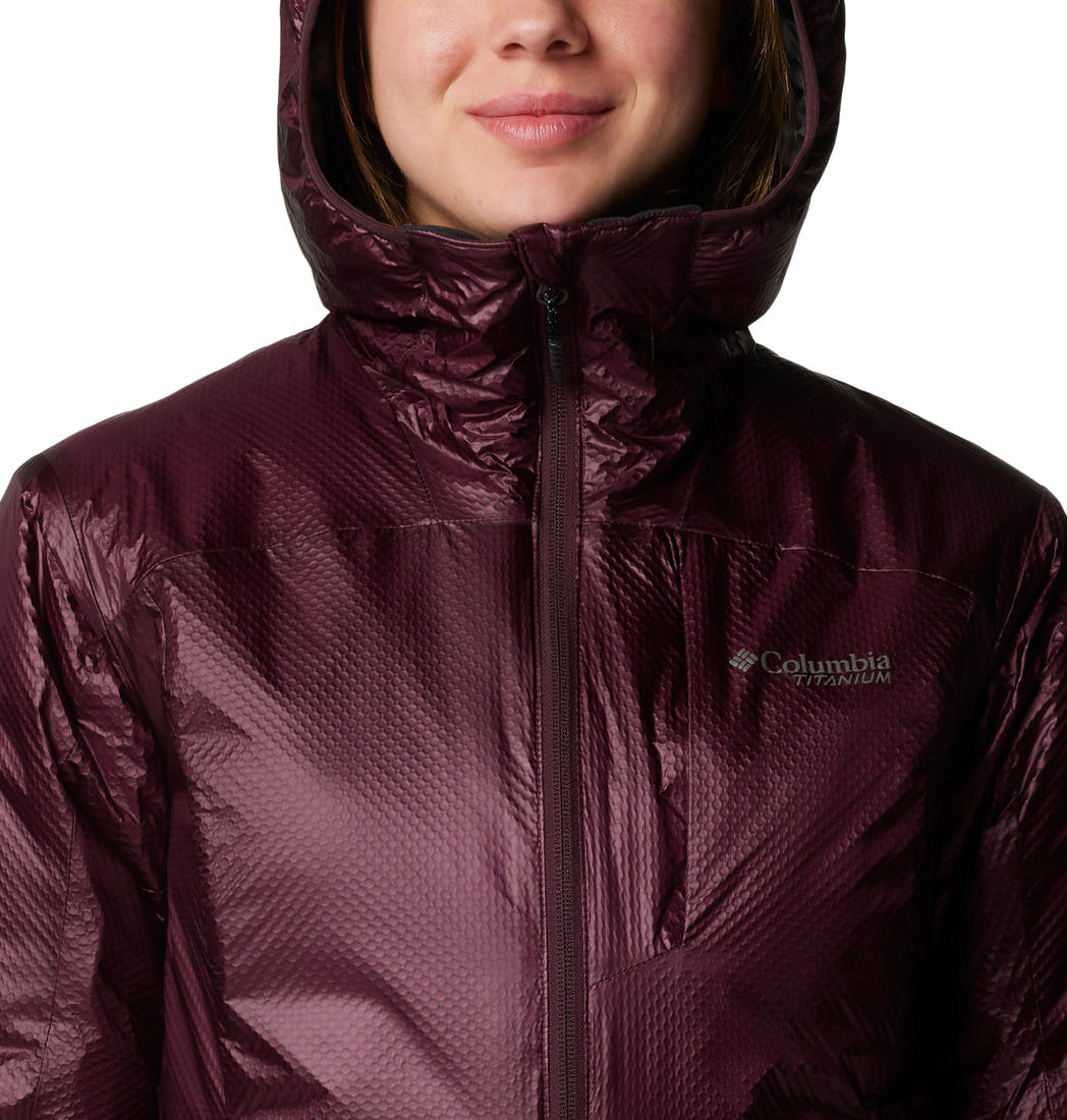 Columbia Womens Red Arch Rock II Hooded Jacket