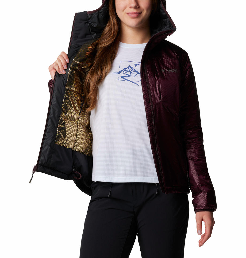 Columbia Womens Red Arch Rock II Hooded Jacket